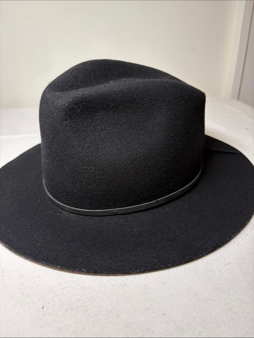 Brixton Black Wool Hat Size XS 6 3/4